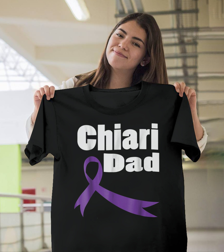 Chiari Malformation Dad Awareness Purple T-Shirt