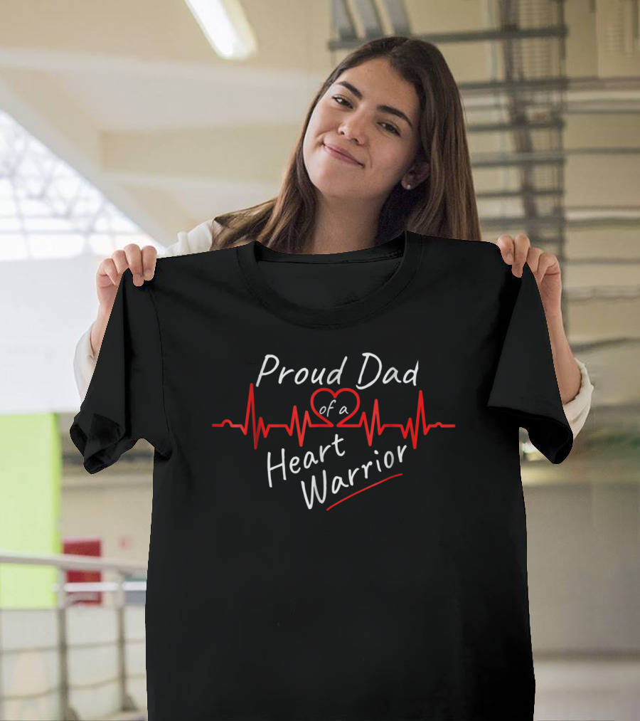 Proud Dad of a Heart Warrior Congenital Defect Awareness T-Shirt