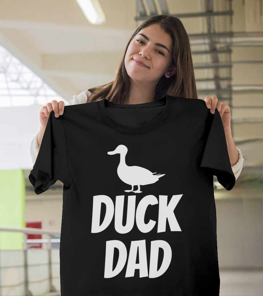 Duck Dad Funny Cute Duck Pet Black42 Duck Dad T-Shirt