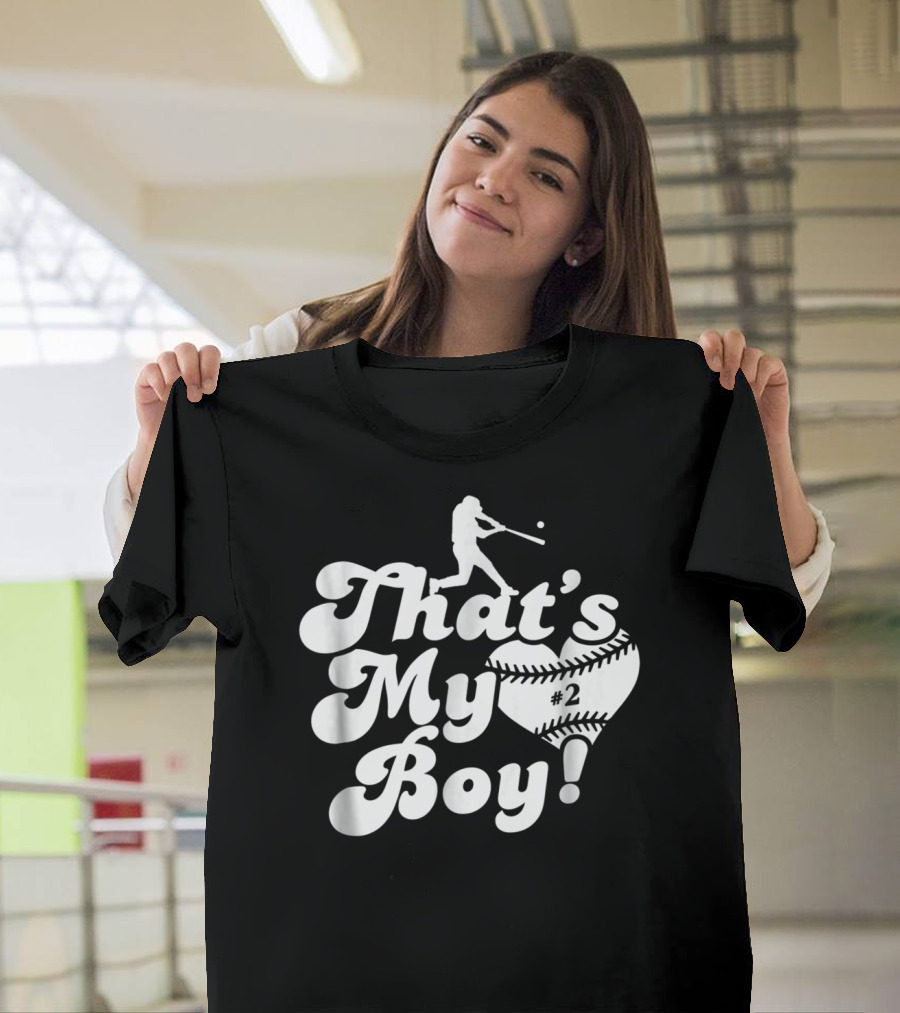 That's My Boy Heart #2 Baseball Player T-Shirt