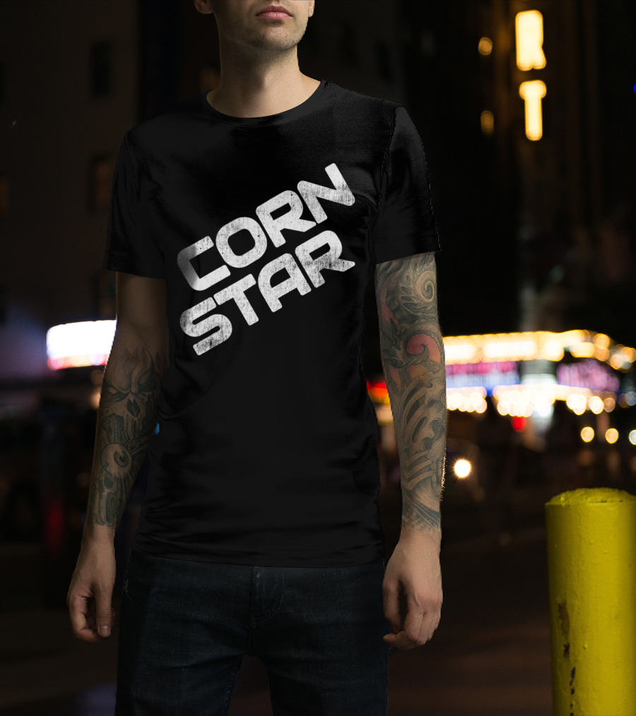 Corn Star Funny Dad Fathers Cornhole Bar Beer Toss Game T-Shirt