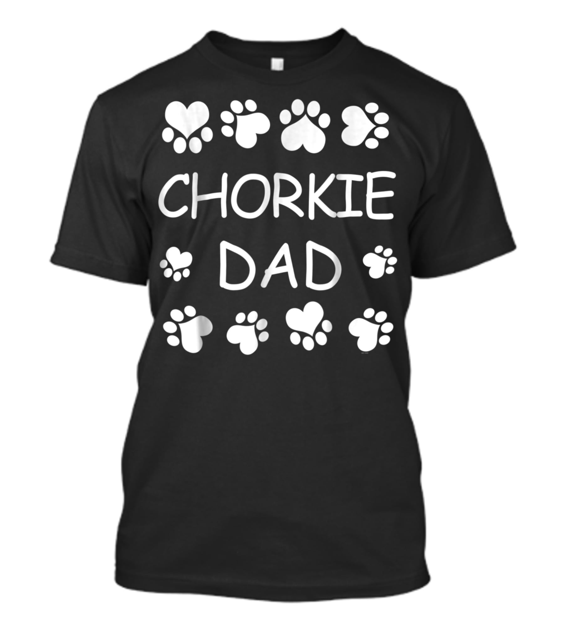 Chorkie Dad Paw Hearts Christmas Birthday Lovers T-Shirt