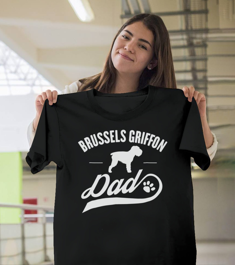Brussels Griffon Dog Dad Paw Lover T-Shirt