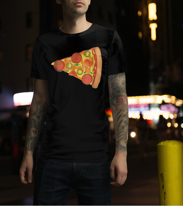 Dad Son Pizza Piece Funny Matching Family 73 Pepperoni Slice T-Shirt