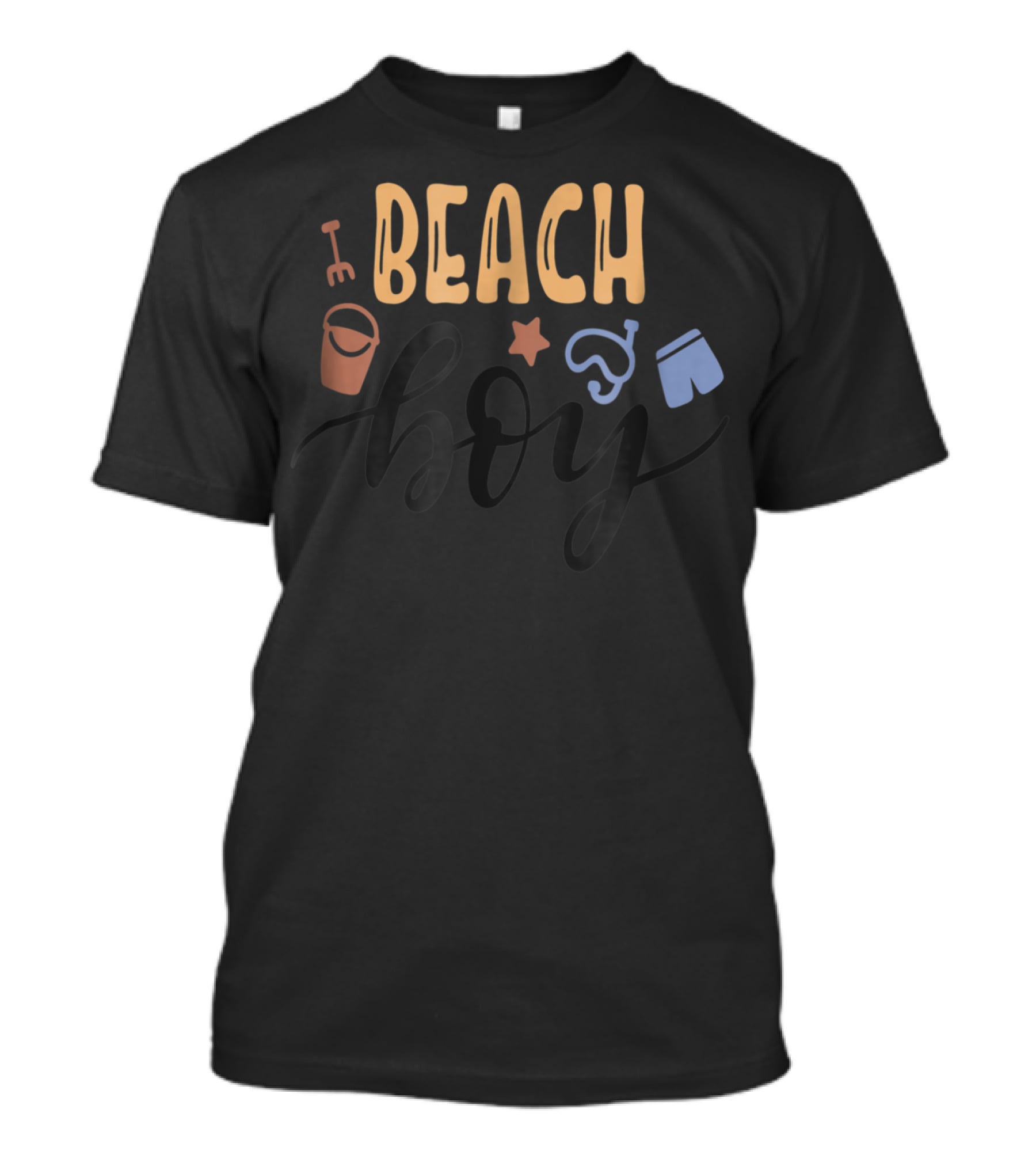 Beach Boy Summer Vacation Kids Son Boys Dad Mom Bucket Snorkel Shorts T-Shirt