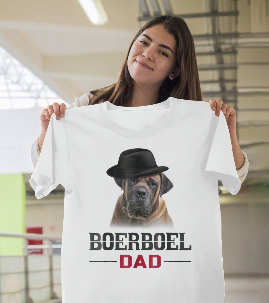 Boerboel Dad Hat Wearing Dog Lovers T-Shirt