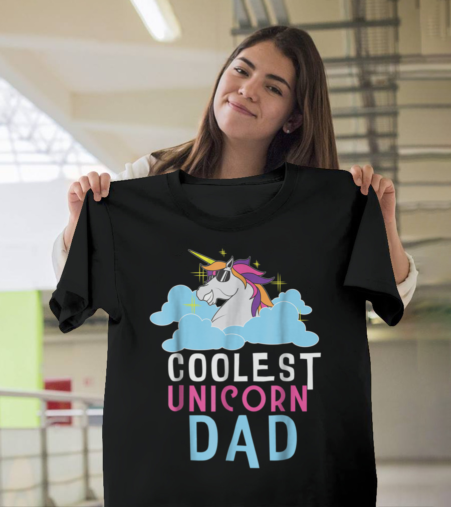 Coolest Unicorn Dad Father Parent Magical T-Shirt