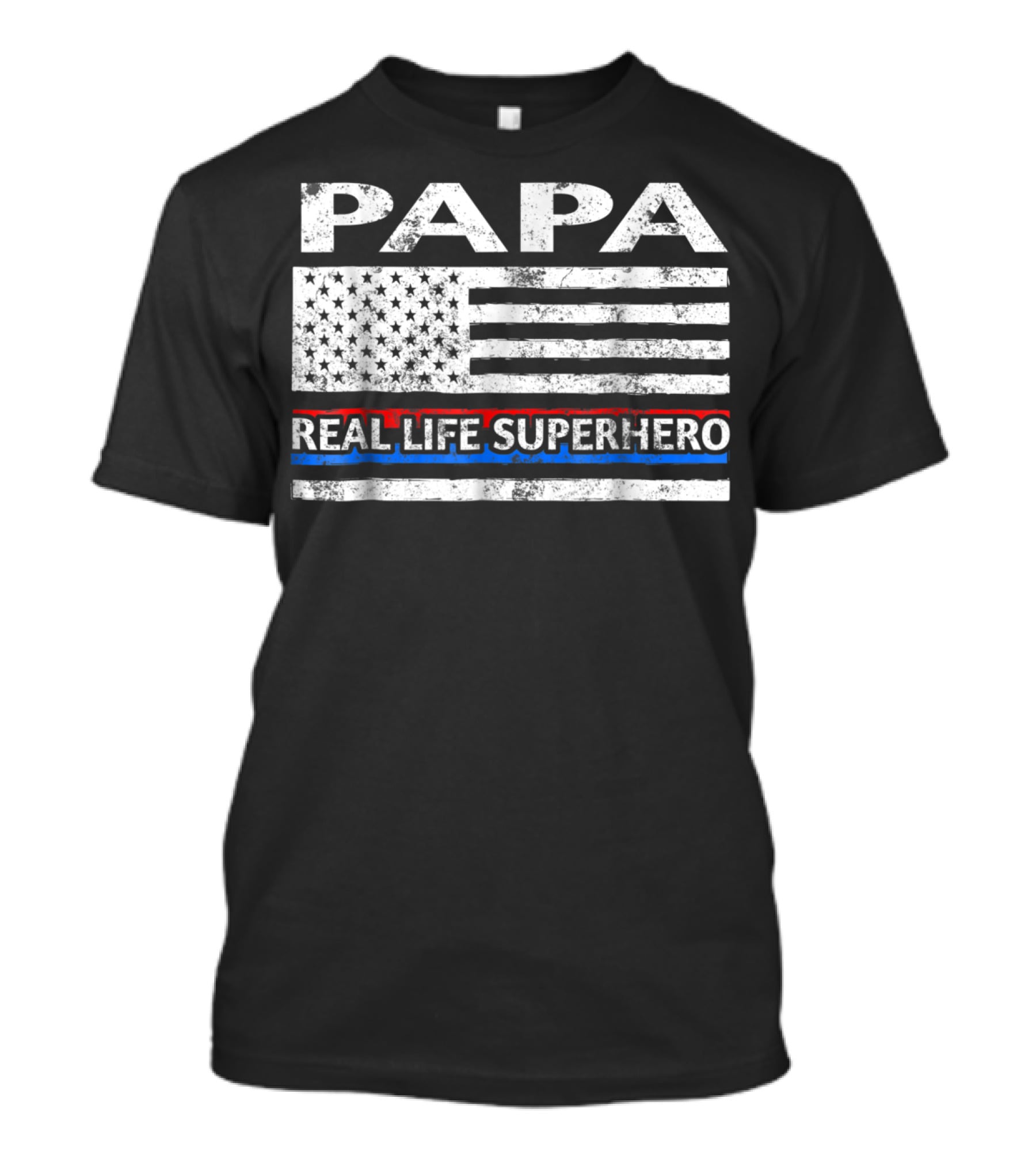 PAPA Real Life Superhero American Flag T-Shirt