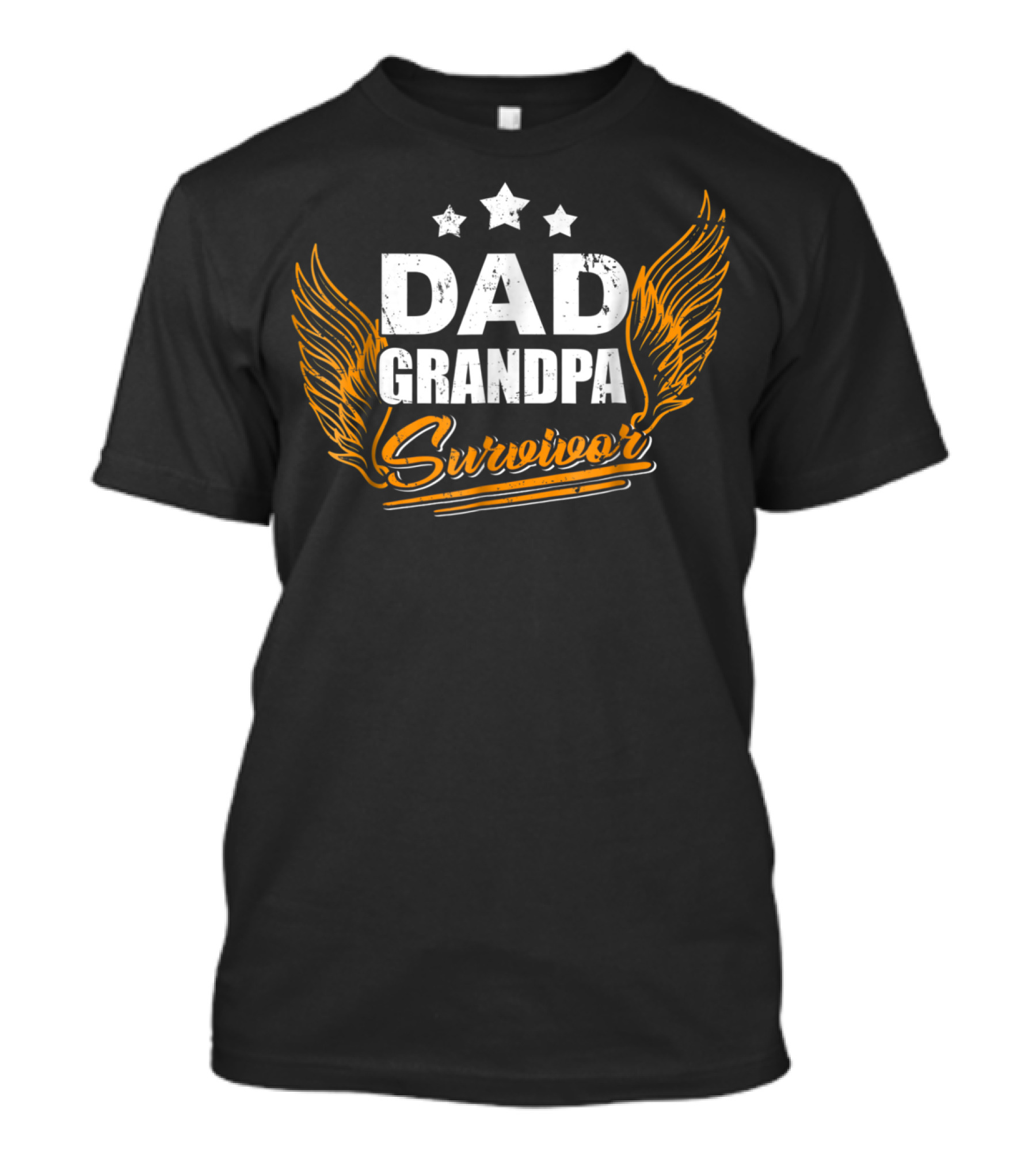 Dad Grandpa Survivor Wings Stars T-Shirt