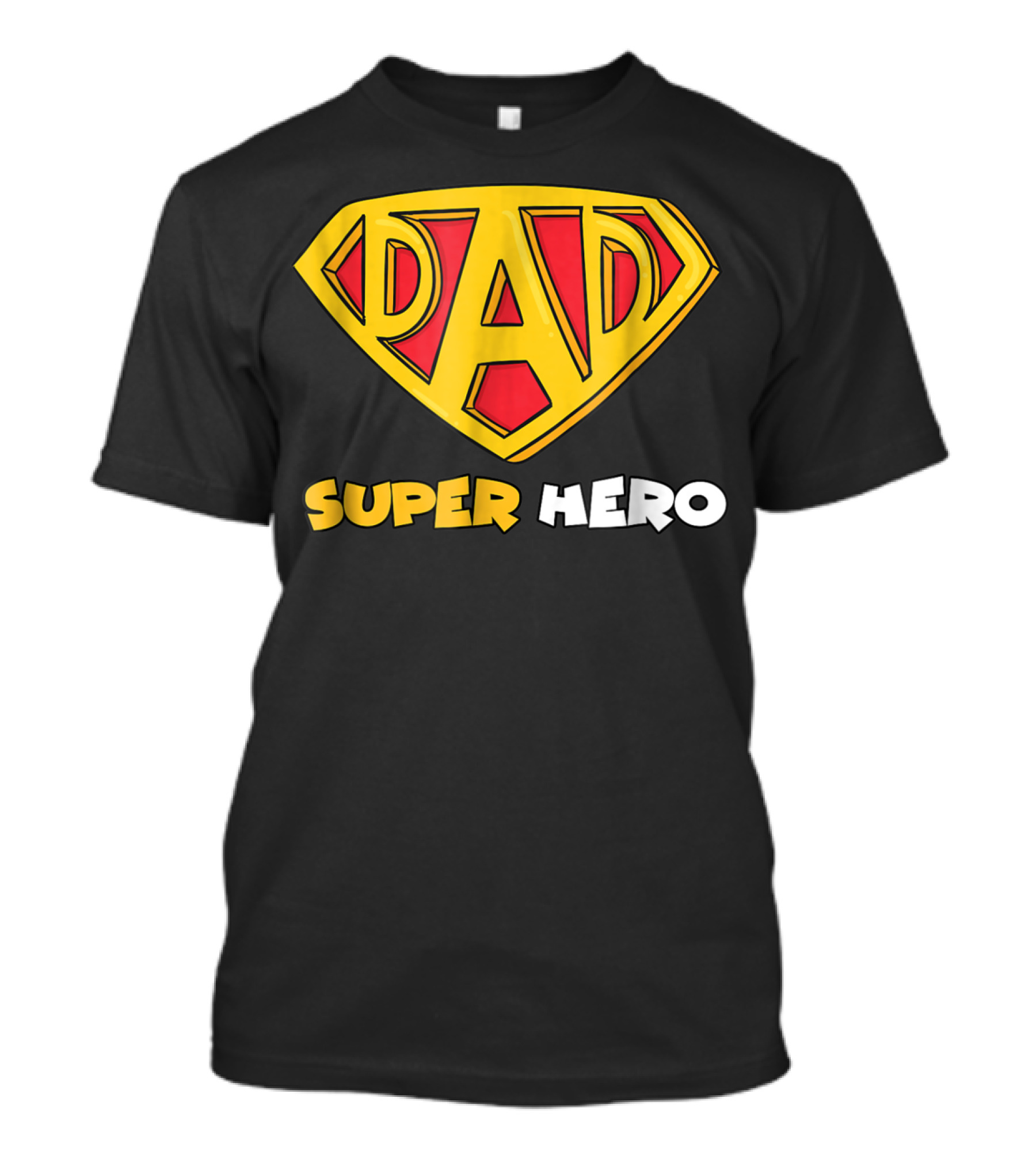 DAD Superhero Iconic Symbol Bold Text Superman T-Shirt