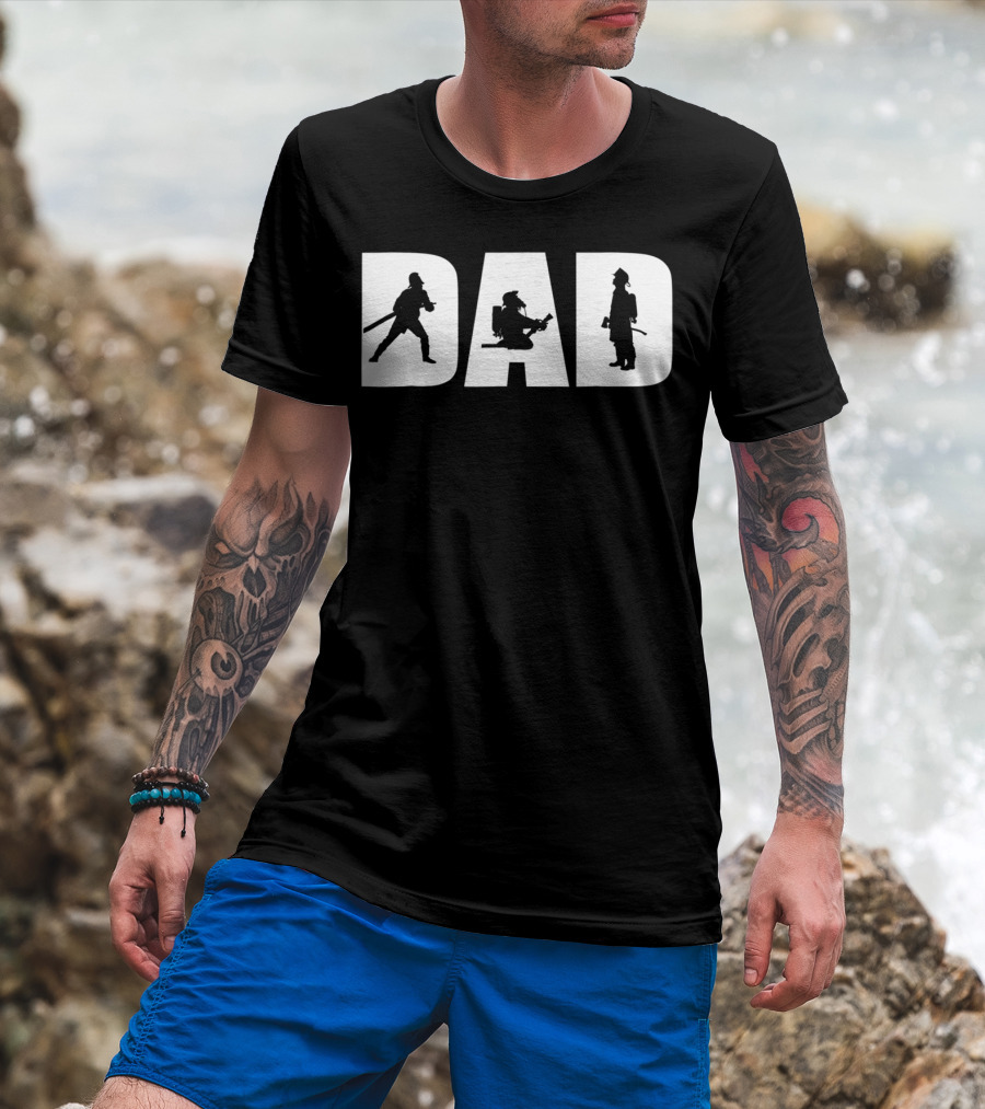 Dad Firefighter Family Legend Hero T-Shirt