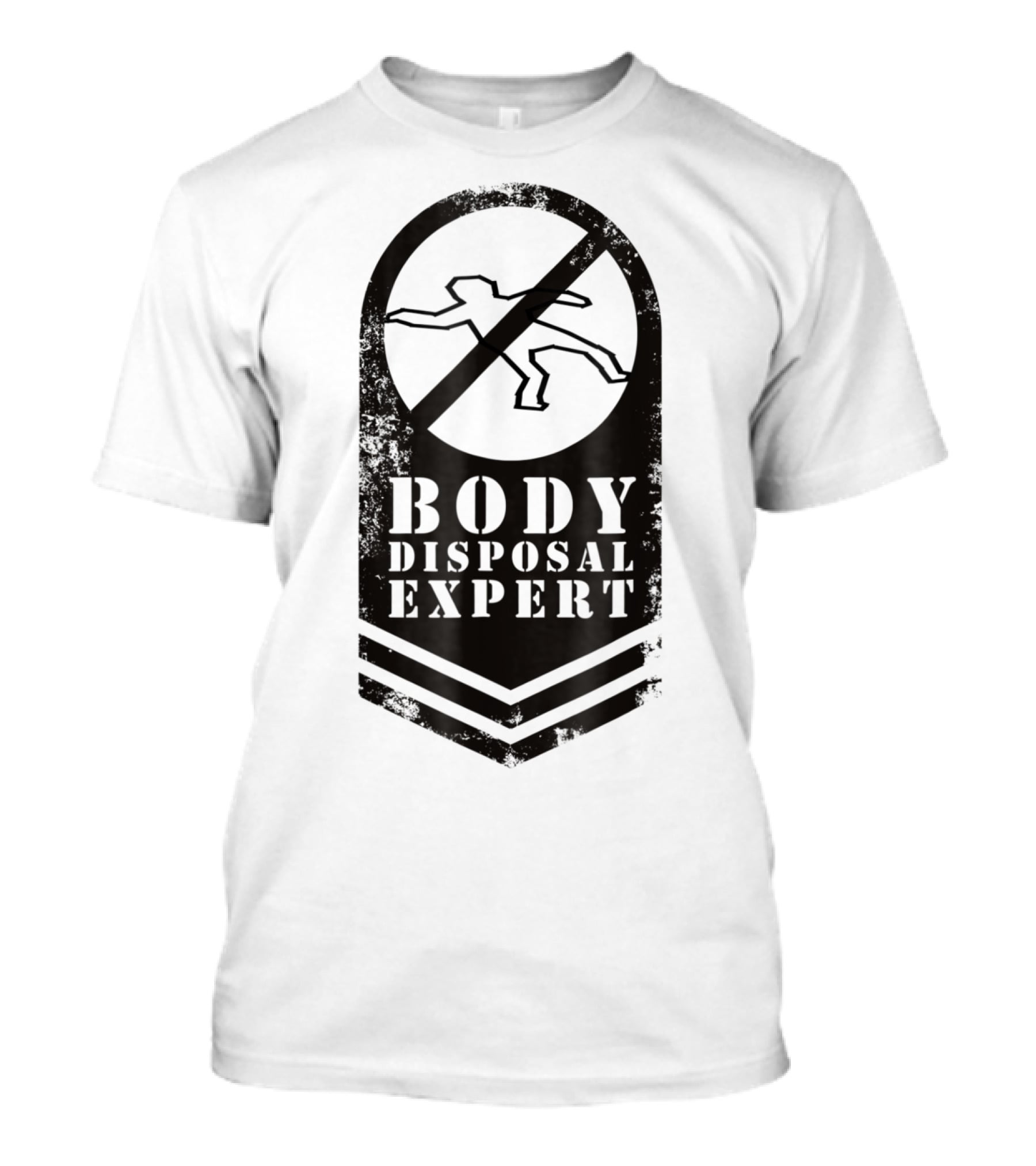 Angry Protective Dad Body Disposal Expert Iconic Shield T-Shirt