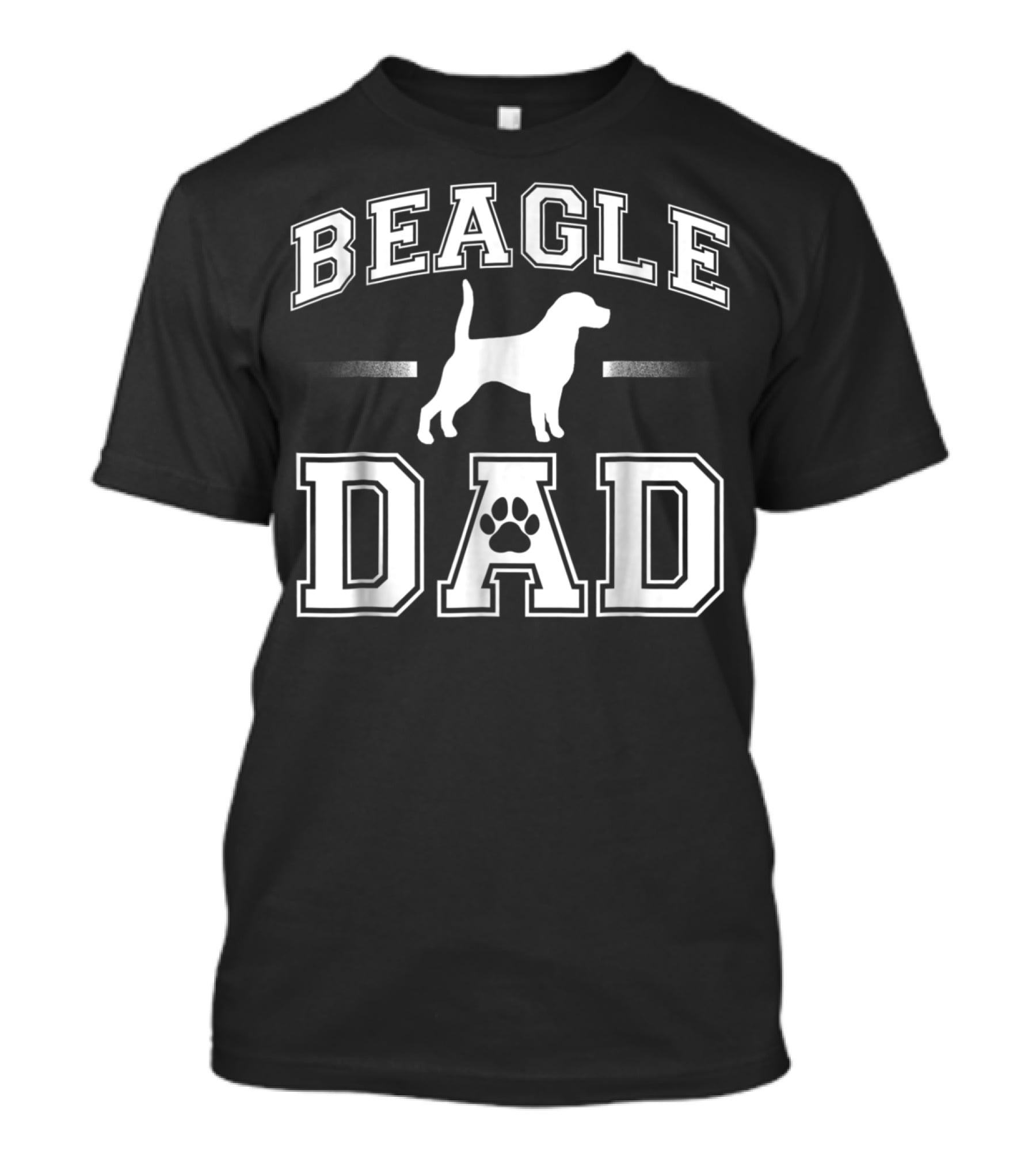 Beagle Dad Paw Print Cool Dog Dad T-Shirt