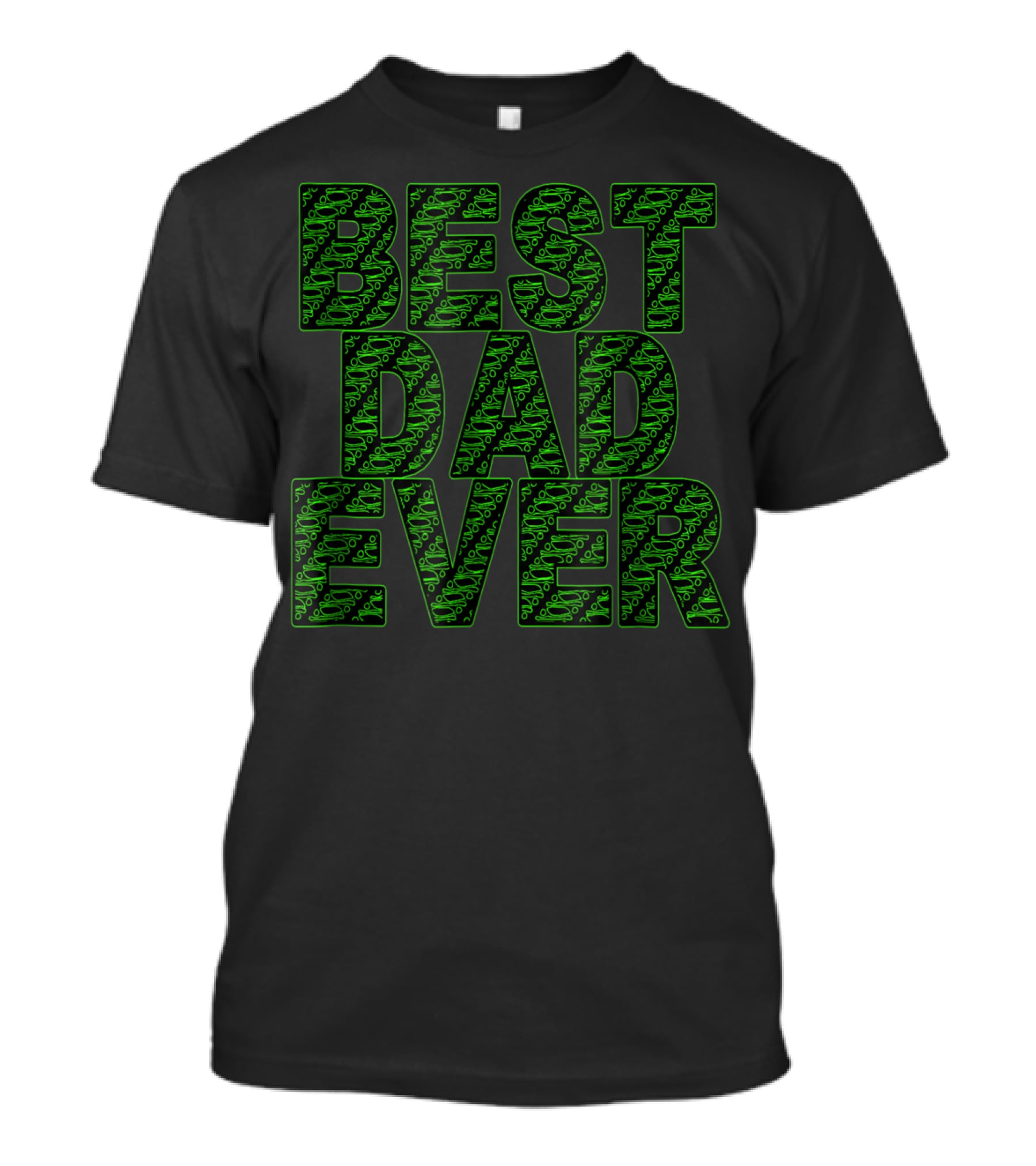 Best Dad Ever Green Circuit Pattern Tech T-Shirt