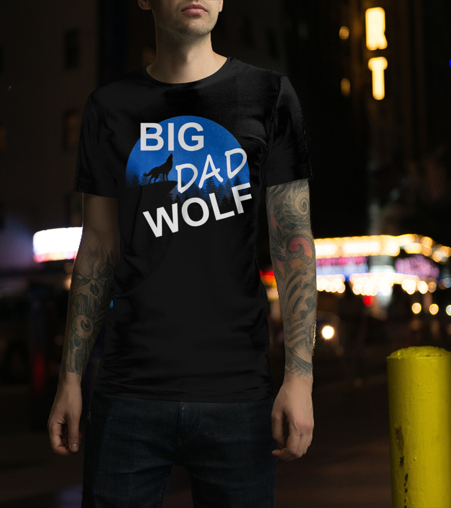 Big Dad Wolf Howling At The Moon 69 T-Shirt