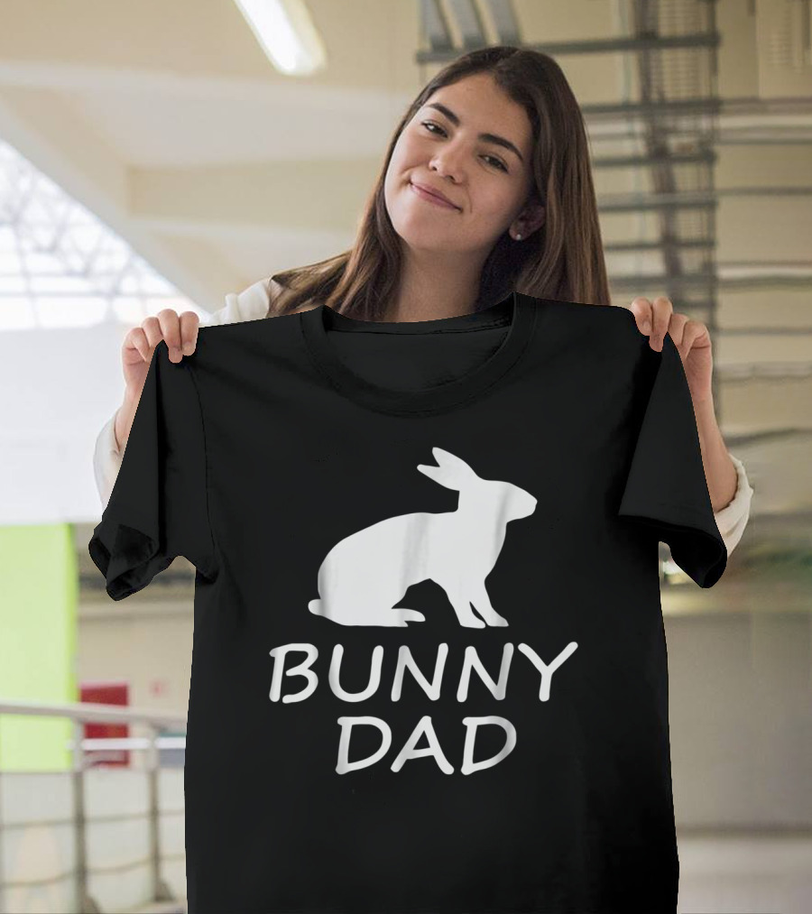 Bunny Dad Rabbit Silhouette Father's Humor Dy54 T-Shirt