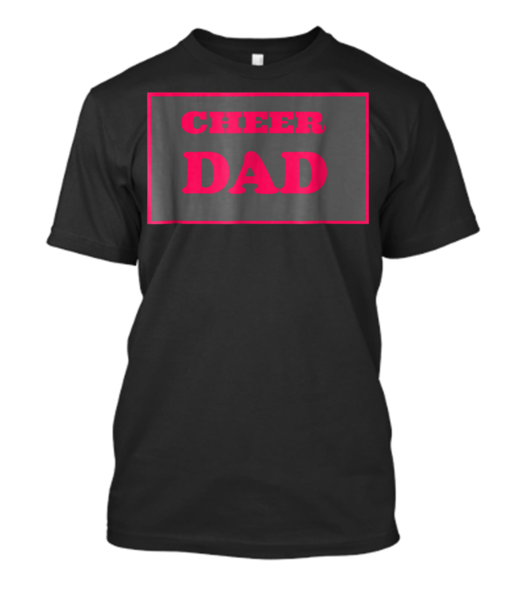 CHEER DAD Pink Block Letters T-Shirt