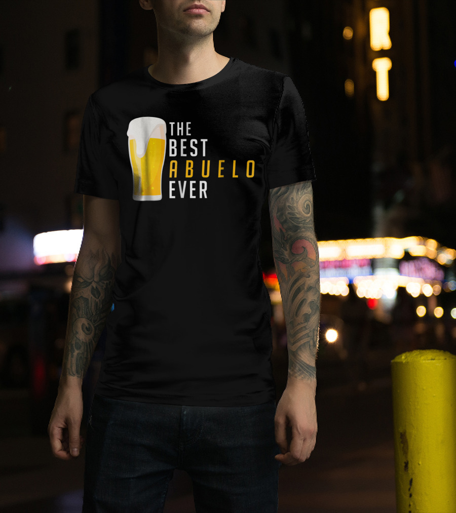 The Best Abuelo Ever Beer Glass T-Shirt