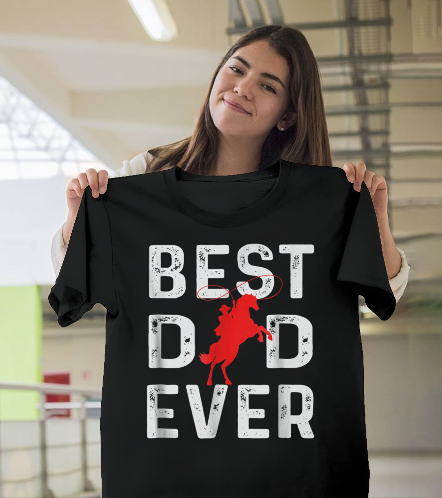 Best Dad Ever Cowboy Rider Iconic T-Shirt