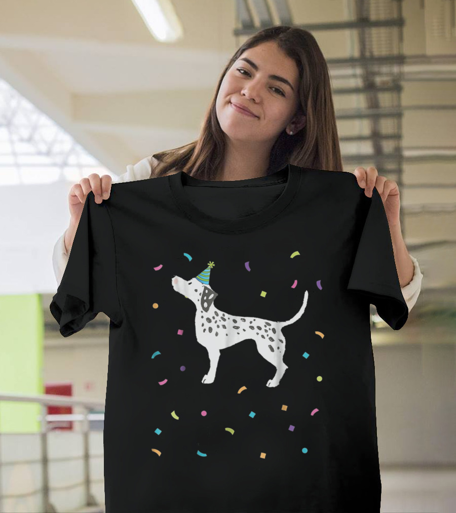 Cute Dalmatian Dog Dad Party T-Shirt