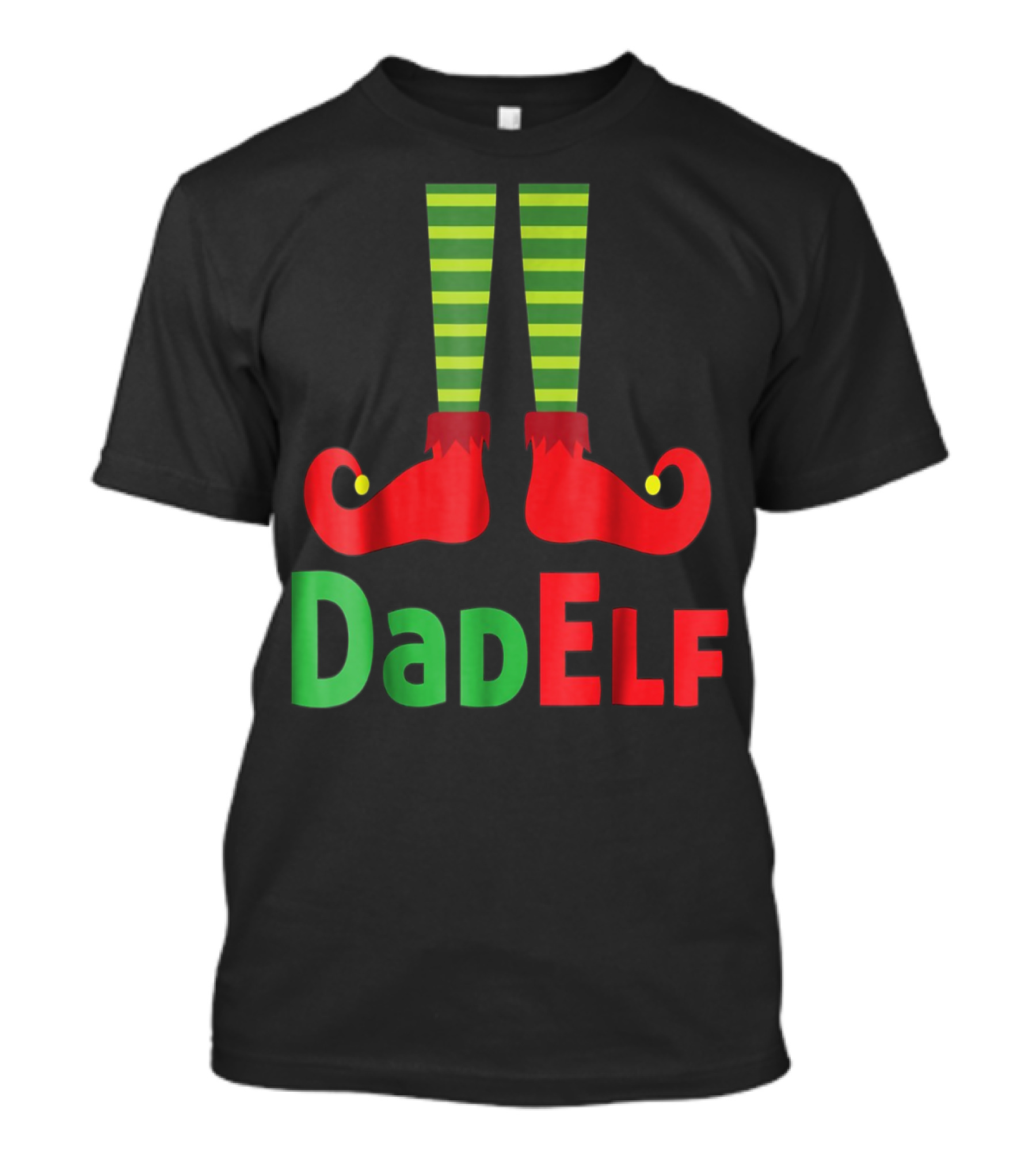 Dad Elf Christmas Family Matching Pajama Party T-Shirt