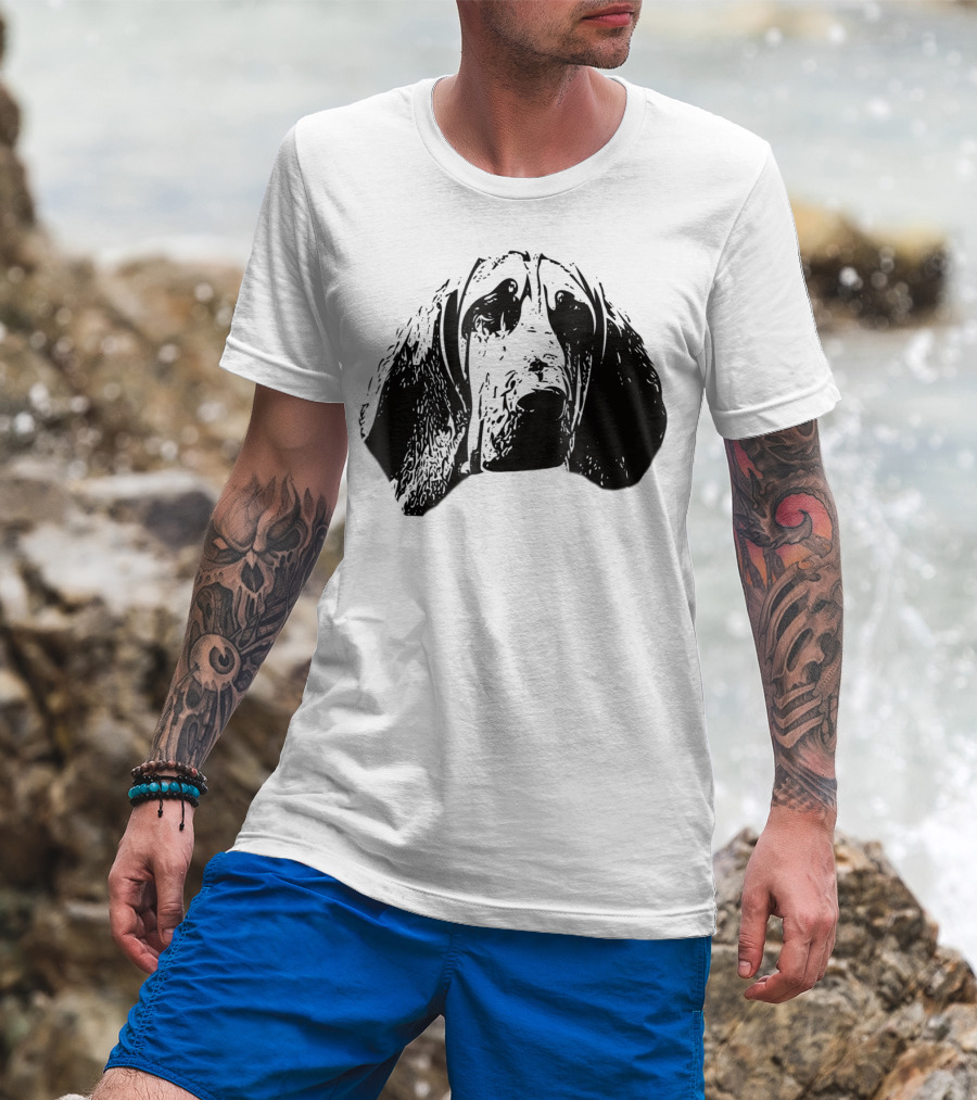 Bloodhound Face Dog Mom Or Dad T-Shirt