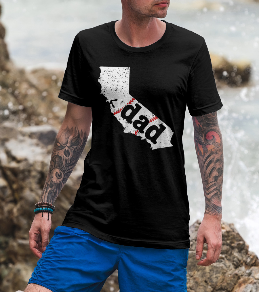 California Dad Baseball Softball Best T-Shirt