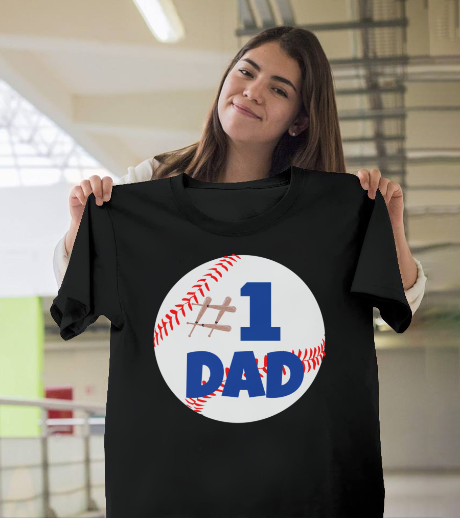1 Dad Baseball Bats T-Shirt