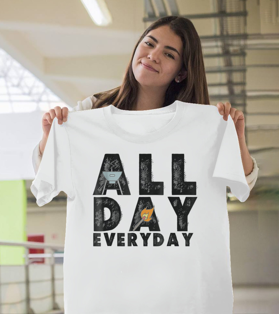 BBQ All Day Everyday Grilling Dad Husband Vintage60 Iconic Grill T-Shirt