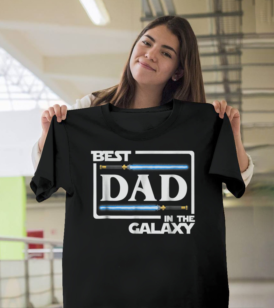 Best Dad In The Galaxy Lightsaber T-Shirt