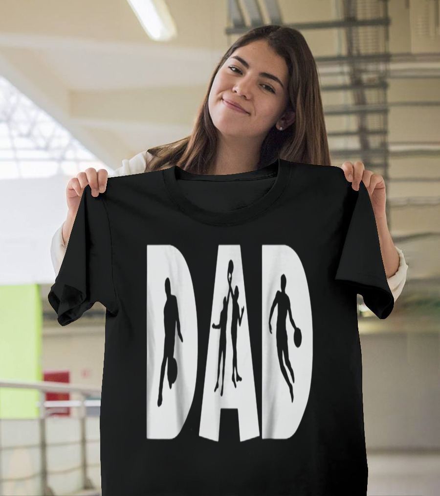 Basketball Dad Silhouette Sports Enthusiast Father's T-Shirt