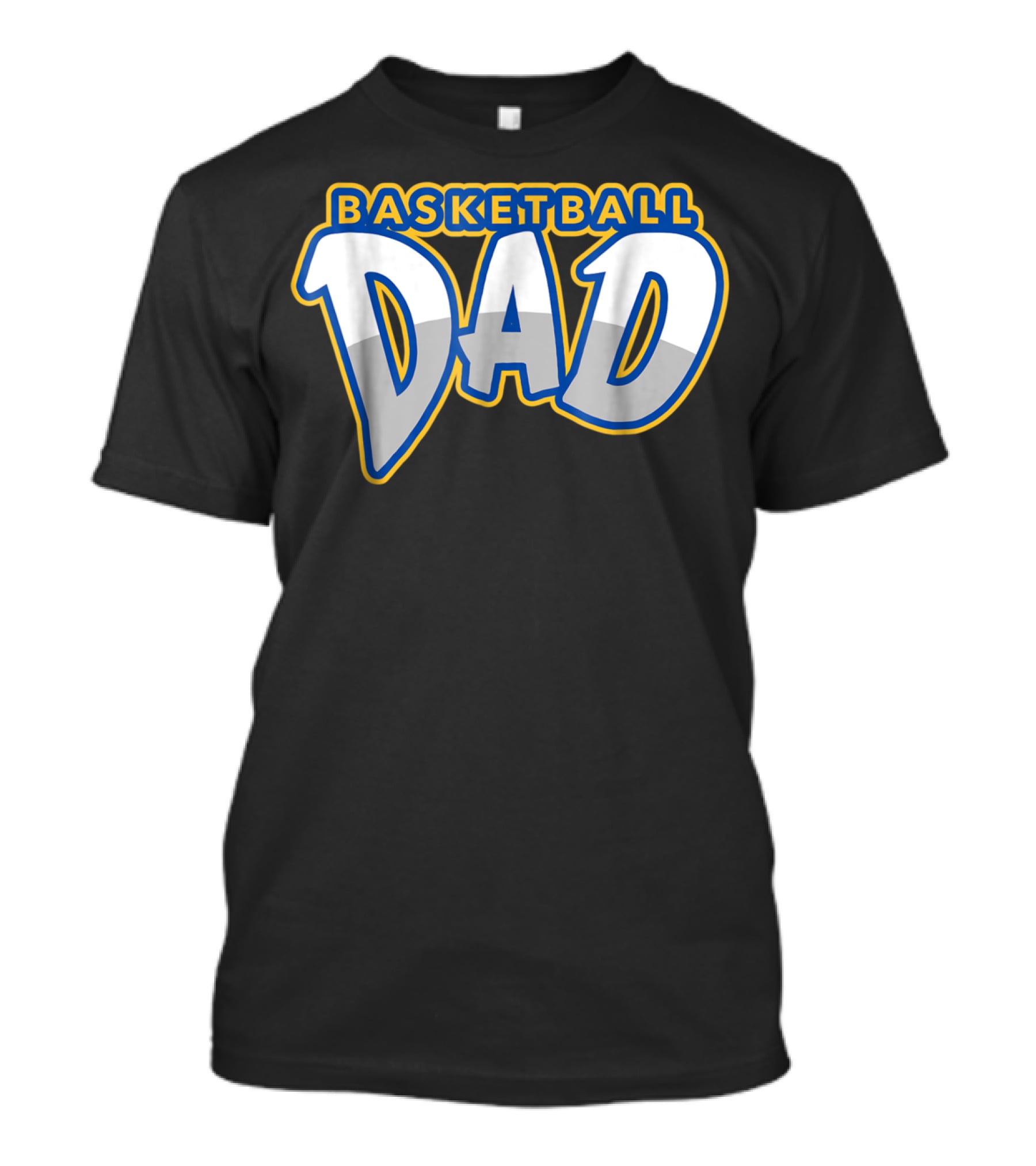 Basketball Dad Bold Blue And Yellow T-Shirt