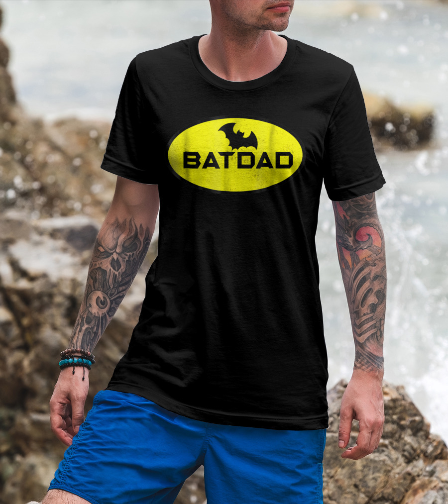 BATDAD Funny Dad Family Superhero T-Shirt