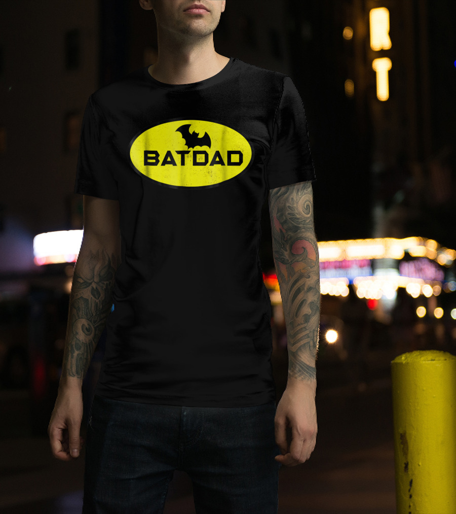 BATDAD Funny Dad Family Superhero T-Shirt