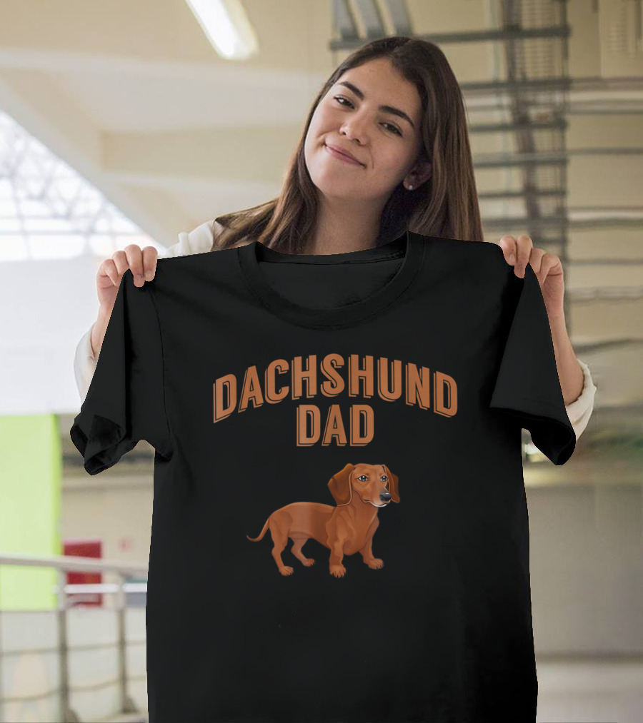 Dachshund Dad Dog Lovers20 Brown Sausage Dog T-Shirt