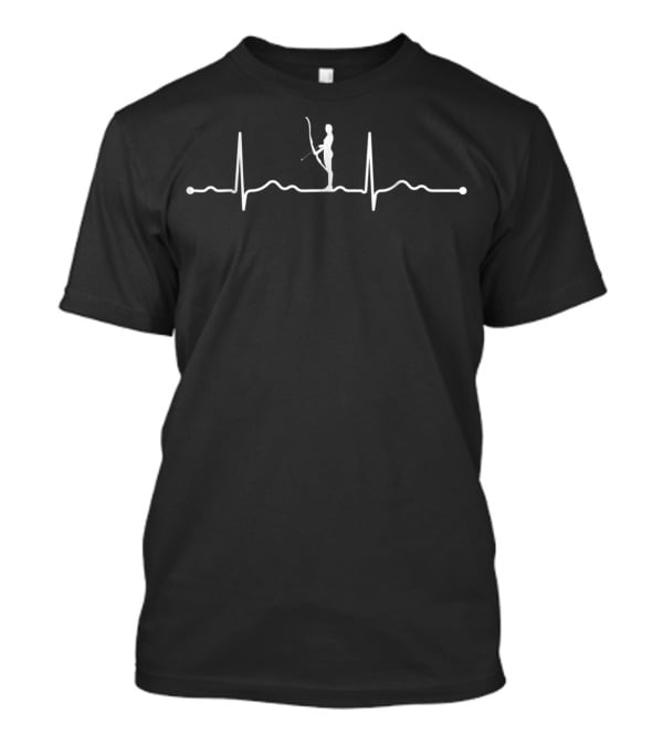 Archery Heartbeat Funny Bowman Archer Mom Dad T-Shirt
