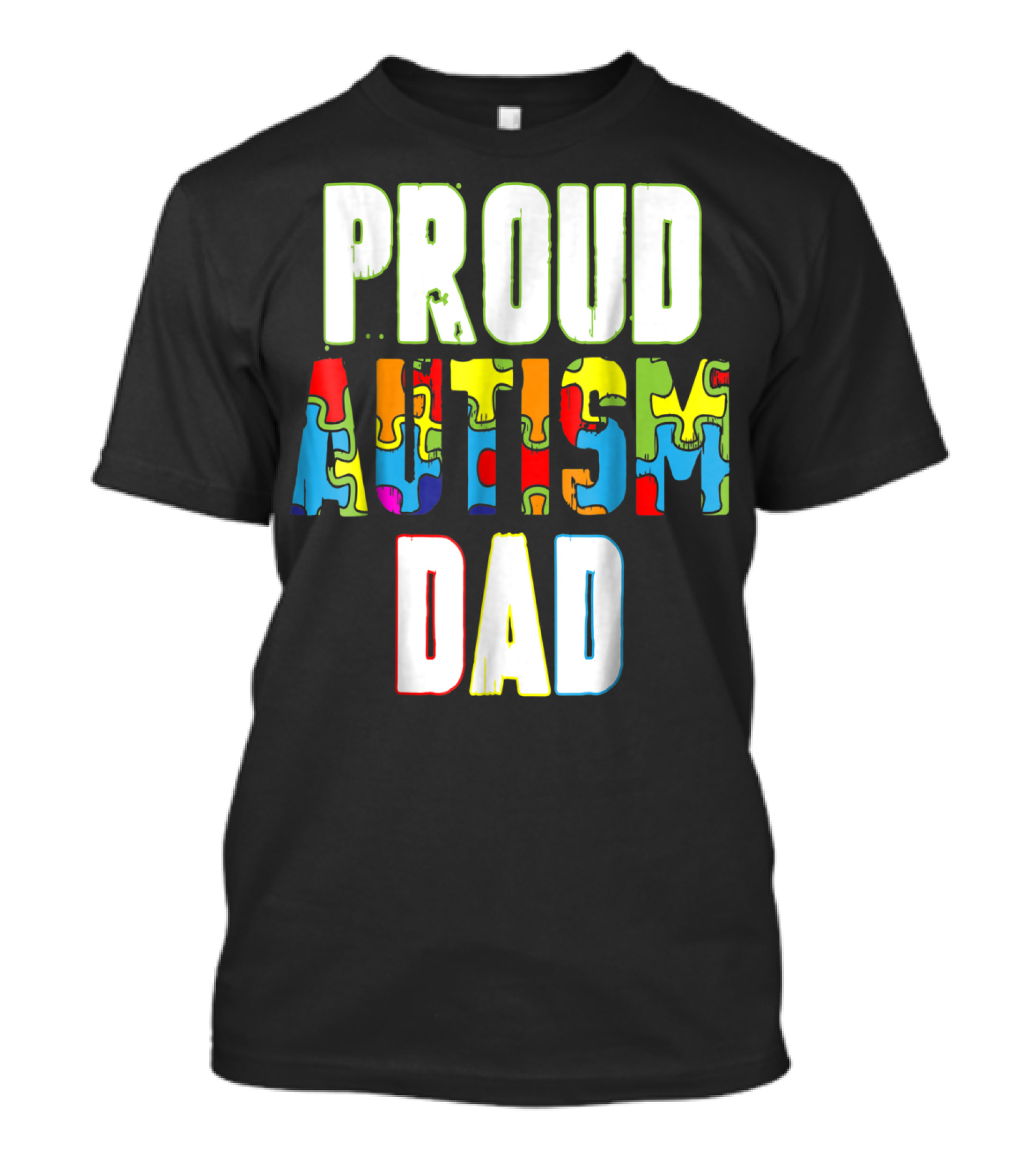 PROUD AUTISM DAD Autism Awareness Product T-Shirt