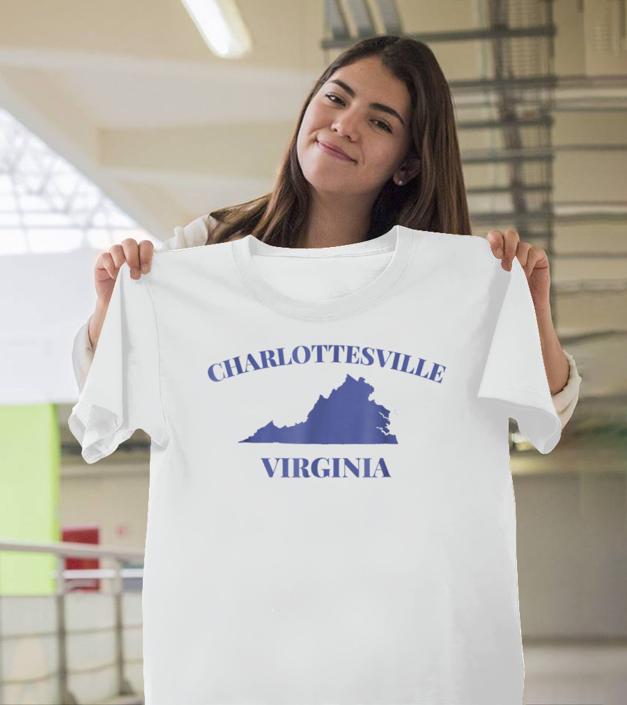Charlottesville Virginia State Map Parent University USA87 T-Shirt