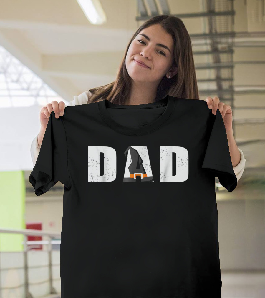 Dad Halloween Witch Hat Family T-Shirt