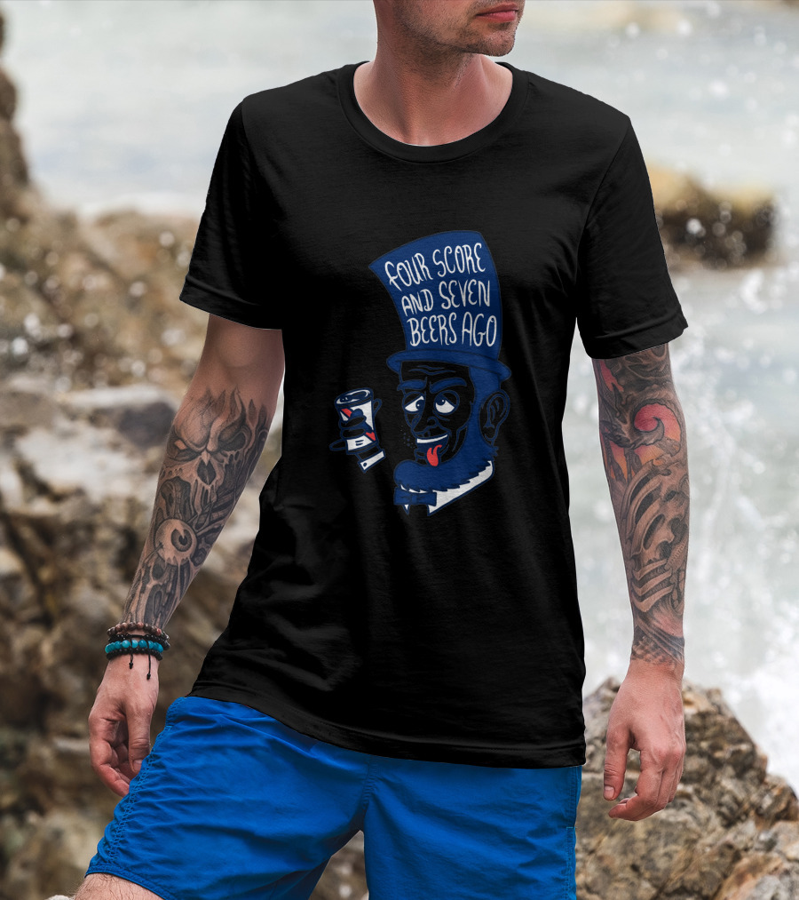 Four Score And Seven Beers Ago Abe Drincoln T-Shirt