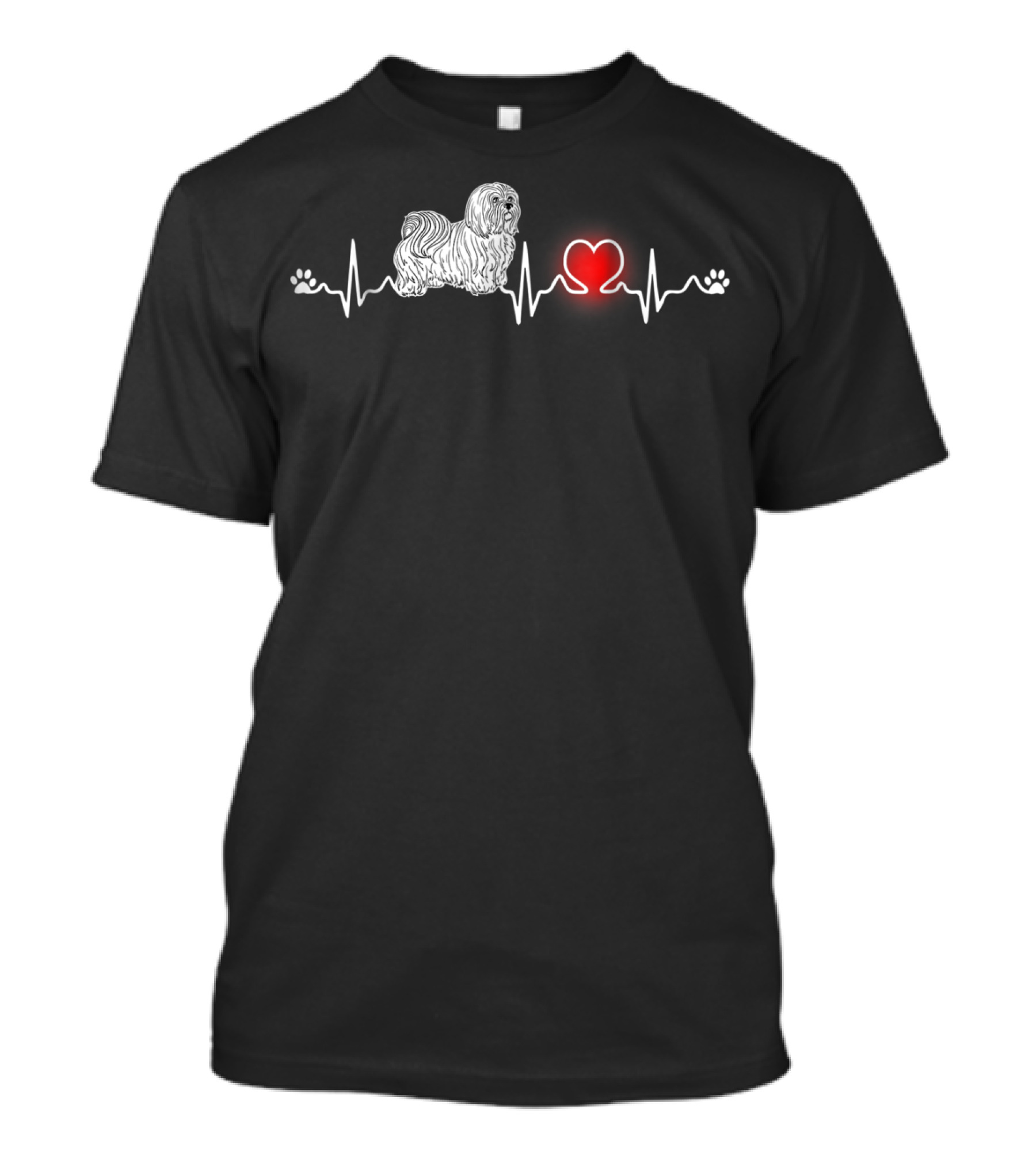 Maltese Dog Heartbeat Pulse Lover Women Men Kids S95 T-Shirt