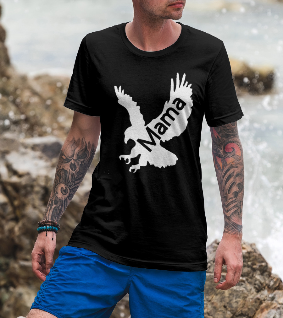 Mama Hawk Eagle Protective Mom Dark T-Shirt