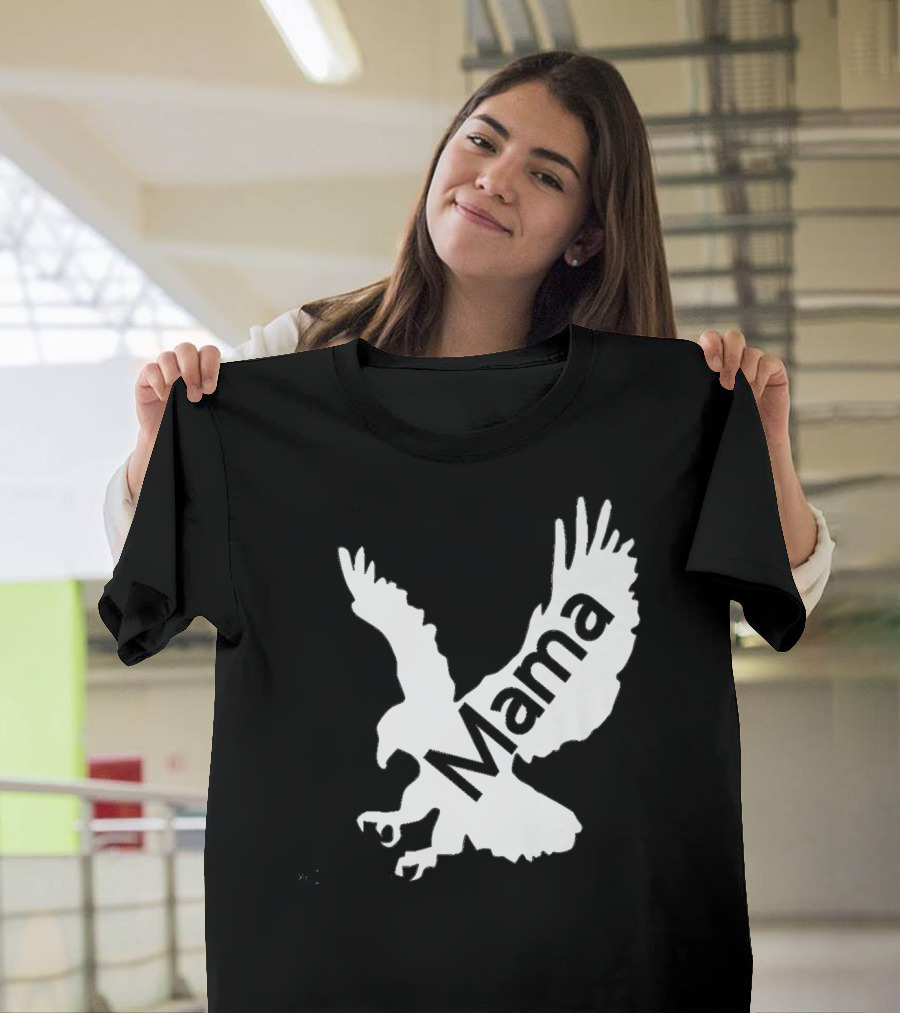 Mama Hawk Eagle Protective Mom Dark T-Shirt