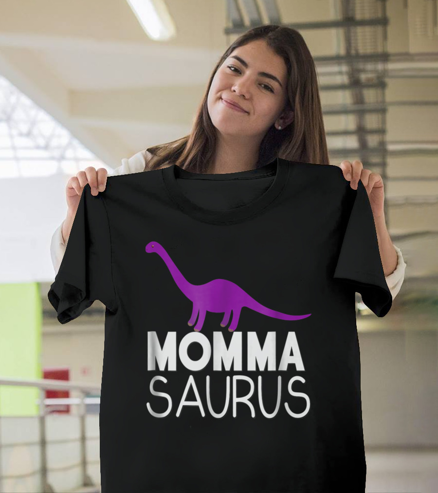 Momma Saurus Purple Dinosaur Matching Family Tribe86 T-Shirt