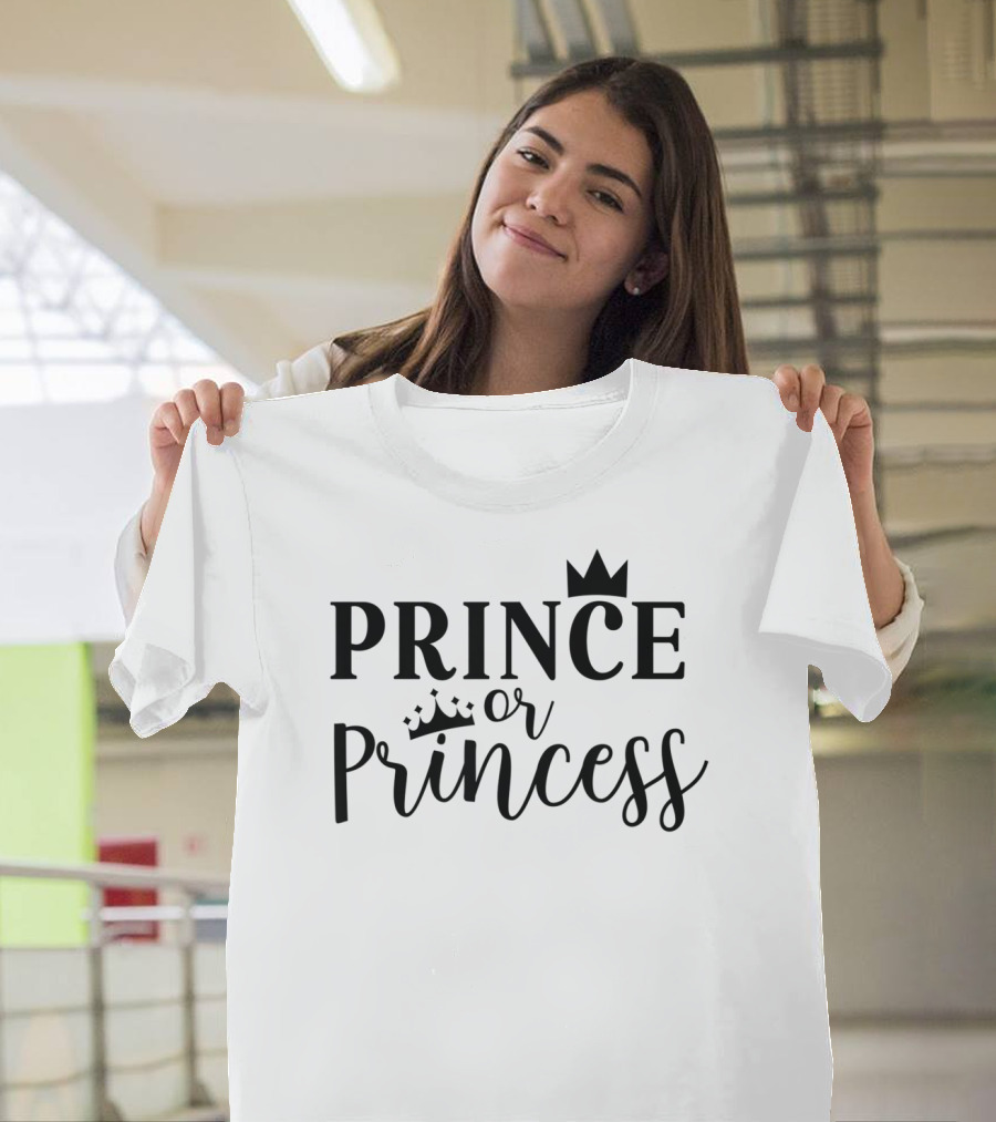 Prince Or Princess Gender Reveal Dad Cute91 T-Shirt