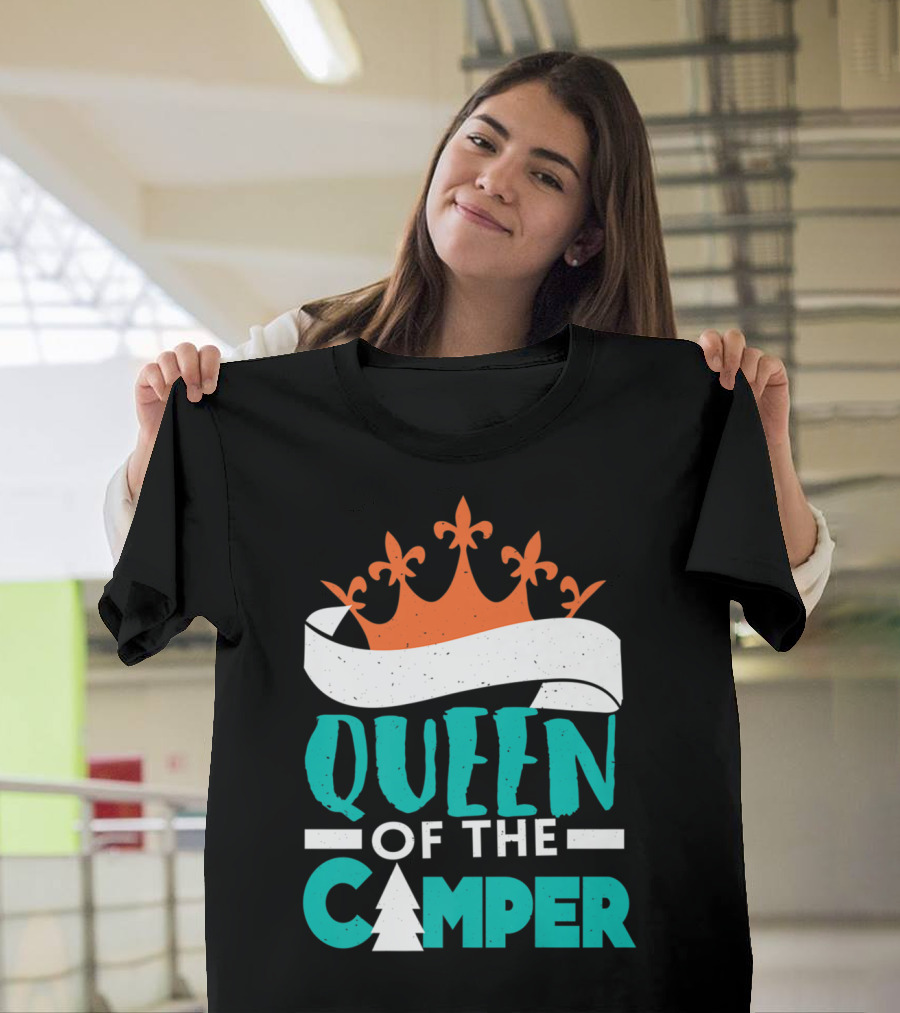 QUEEN OF THE CAMPER RV CROWN TREE T-Shirt