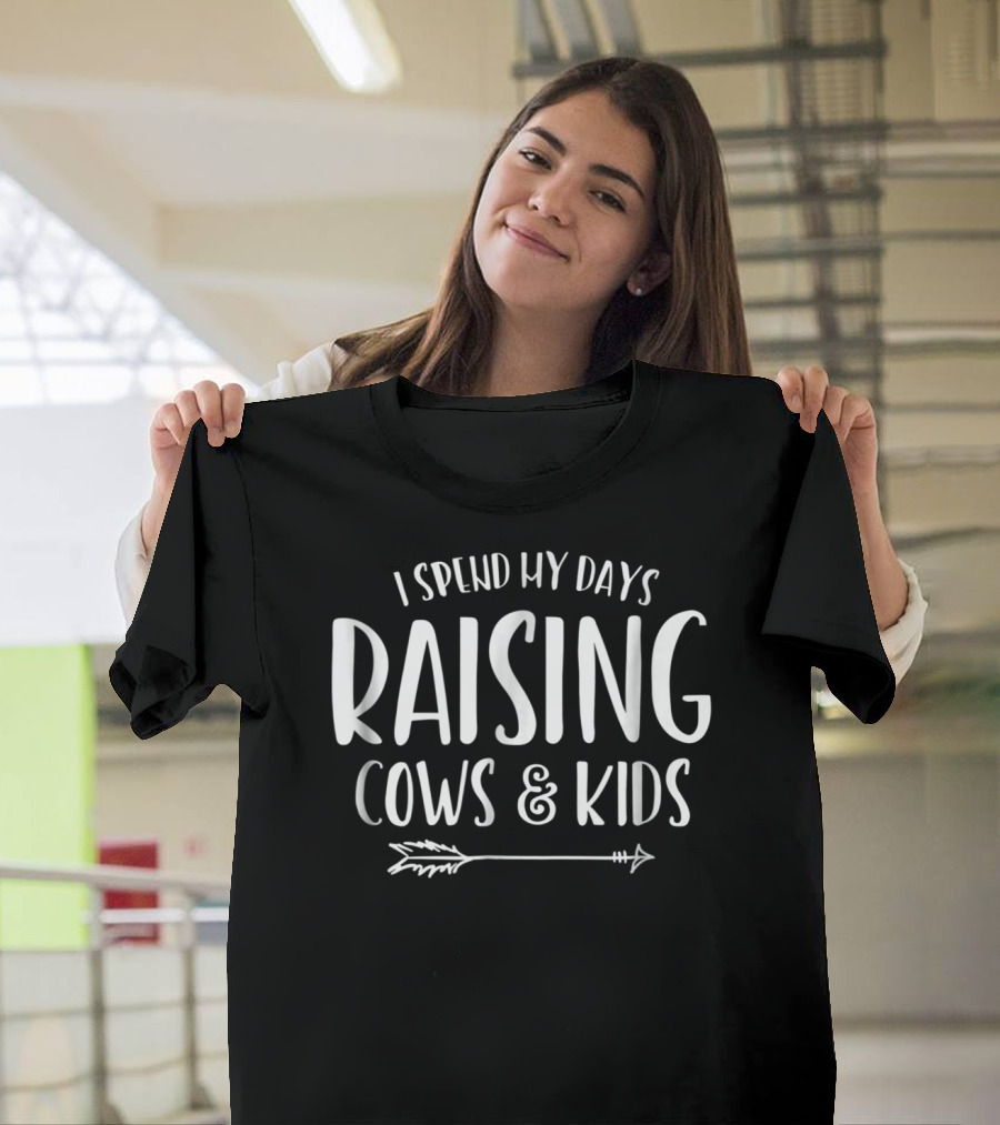 Raising Cows And Kids Ranch Mom Cattle Mother T-Shirt