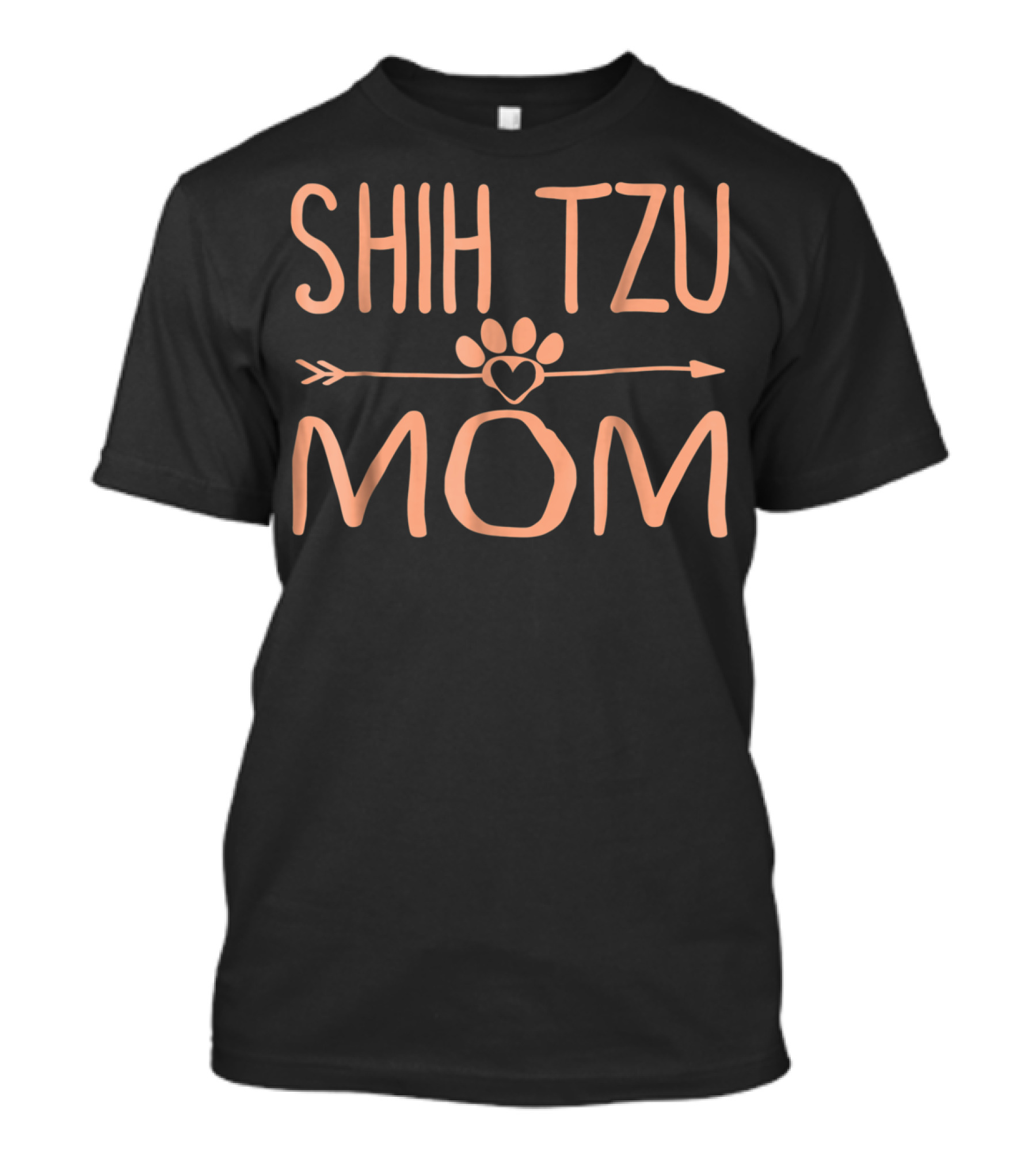 Shih Tzu Mom Paw Heart Arrow Dog Lovers T-Shirt