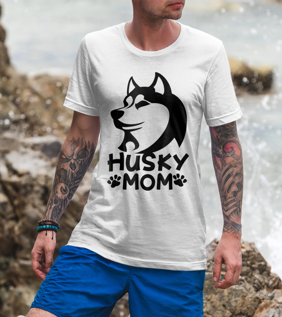 Husky Mom Siberian Husky Lovers I Love My Husky T-Shirt