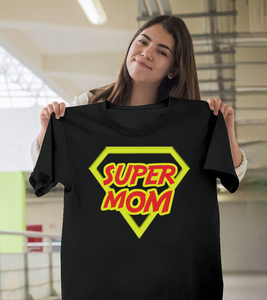 Super Mom Hero Emblem T-Shirt
